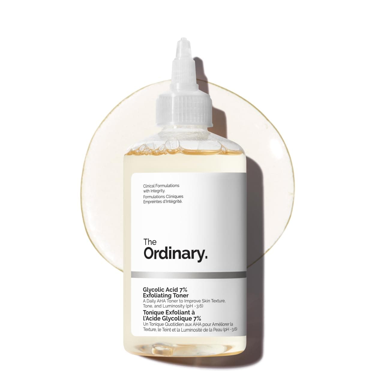 The Ordinary Glycolic Acid 7% Exfoliating Toner, Brightening and Smoothing Daily Toner for More Even-Looking Skin Tone