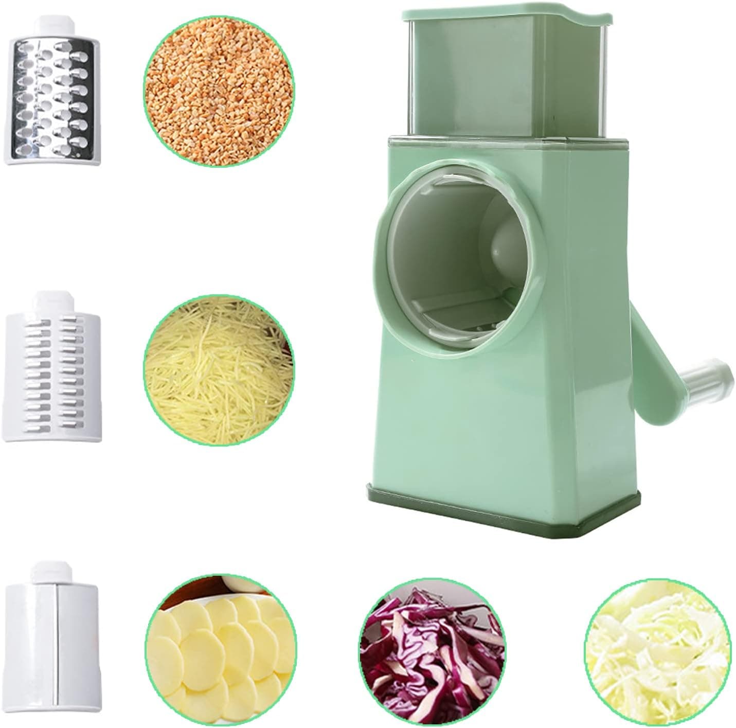 1 PCS Hand Crank Vegetable Cutter Chopper Vegetable Cutter Hand Crank Vegetable cutter Multifunctional Vegetable Cutter Hand-operated Vegetable Cutter Slicer Kitchen Potato Shredder Cutter